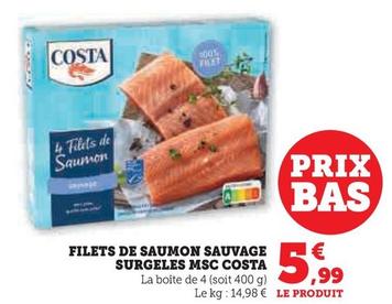 Costa - Filets De Saumon Sauvage Surgeles Msc