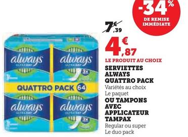 Always - Serviettes Quattro Pack