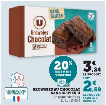 U - Brownies Au Chocolat Sans Gluten