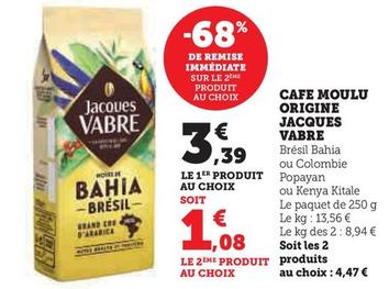 Jacques Vabre - Cafe Moulu Origine