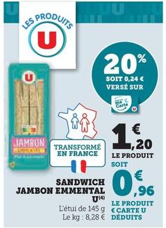 U - Sandwich Jambon Emmental 