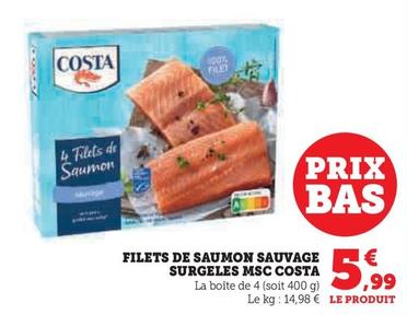 Msc Costa - Filets De Saumon Sauvage Surgeles 