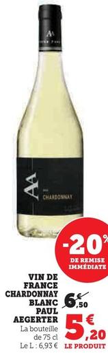 Chardonnay - Vin De France Blanc Paul Aegerter 