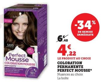 Schwarzkopf - Coloration Permanente Perfect Mousse 