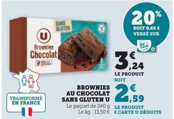 U - Brownies Au Chocolat Sans Gluten