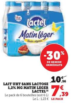 Lactel - Lait Uht Sans Lactose 1,2% Mg Matin Leger