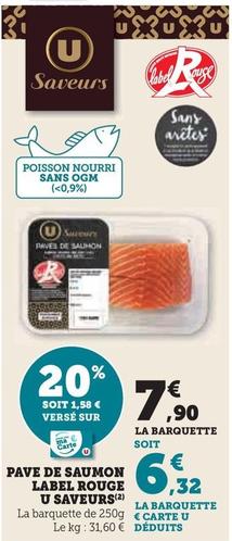 U Saveurs - Pave De Saumon Label Rouge 