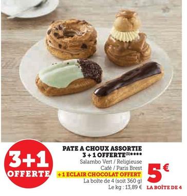 Pate A Choux Assortie 3+1 Offerte