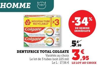 Colgate - Dentifrice Total
