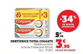 Colgate - Dentifrice Total