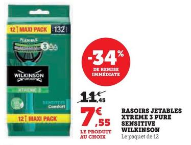 Wilkinson - Rasoirs Jetables Xtreme 3 Pure Sensitive