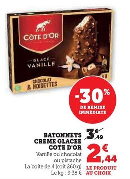 Côte D'Or - Batonnets Creme Glacee