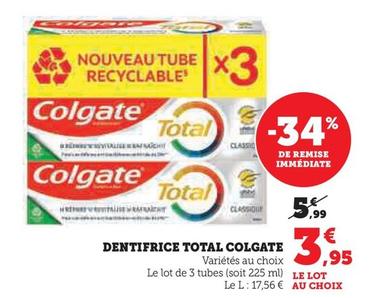 Colgate - Dentifrice Total 