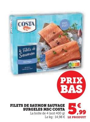 Costa - Filets De Saumon Sauvage Surgeles Msc