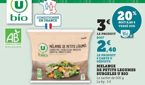 U - Melange De Petits Legumes Surgeles Bio