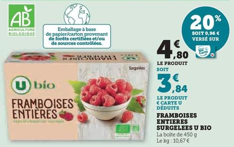 U - Framboises Entieres Surgelees Bio