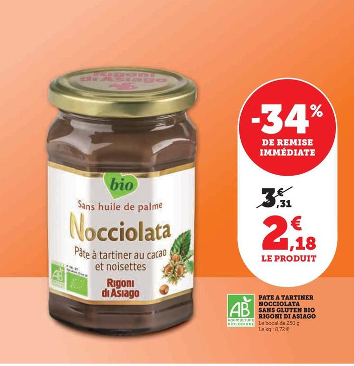 Rigoni Di Asiago - Pate A Tartiner Nocciolata Sans Gluten Bio