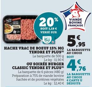 Ou Soiree Burger Classic Tendre Et Plus 