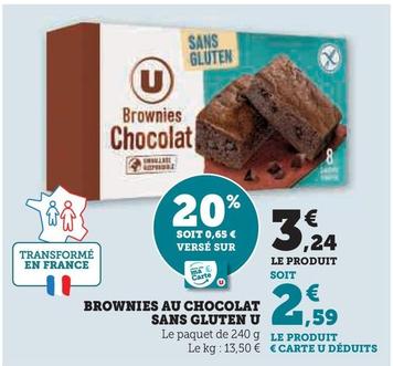 U - Brownies Au Chocolat Sans Gluten 
