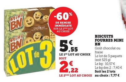 Bn Chocolat - Biscuits Fourres Mini 