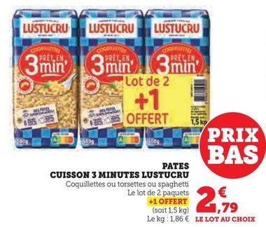 Lustucru - Pates Cuisson 3 Minutes