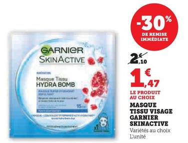 garnier - masque tissu visage skinactive