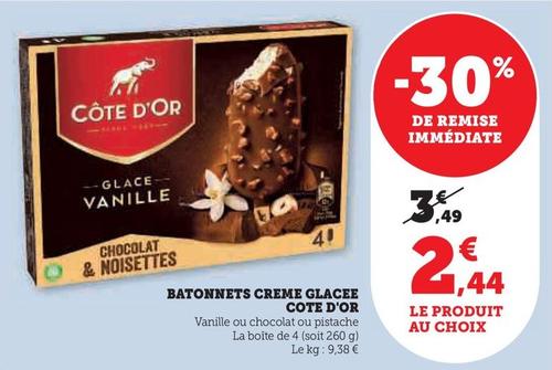 côte d'or - batonnets creme glacee