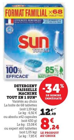Sun - Detergent Vaisselle Machine Tout En 1