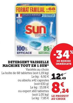 Sun - Detergent Vaisselle Machine Tout En 1 