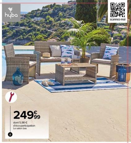 Hyba - Salon Bas 4 Places Ouvéa offre à 249,99€ sur Carrefour