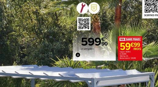 Tonnelle De Jardin Canberra offre à 599,9€ sur Carrefour