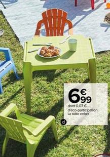 Table Plastique Enfant offre à 6,99€ sur Carrefour