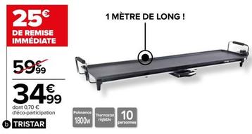 Tristar - Maxi Plancha offre à 34,99€ sur Carrefour