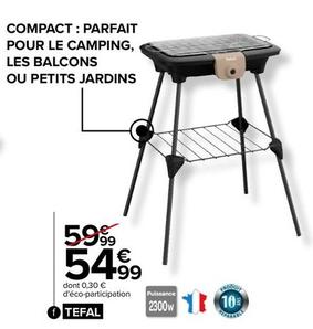 Tefal - Barbecue Électrique Sur Pieds offre à 54,99€ sur Carrefour
