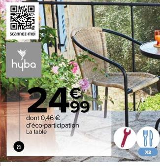 Hyba - Table De Balcon Naples offre à 24,99€ sur Carrefour Market
