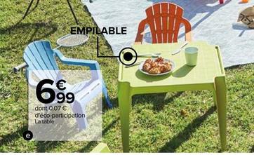 Table Plastique Enfant offre à 6,99€ sur Carrefour Market