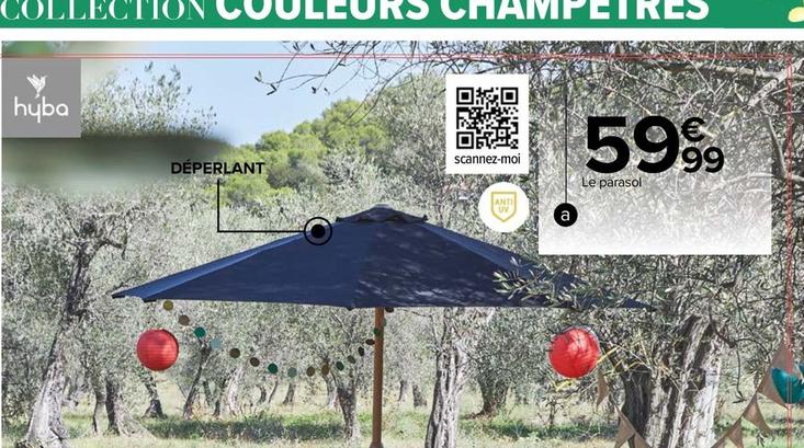 Parasol Droit Louga offre à 59,99€ sur Carrefour Market