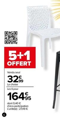 Chaise Gruvyer offre à 32,99€ sur Carrefour Market