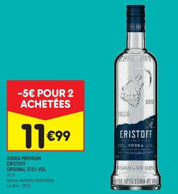 Eristoff - Vodka Premium Original 37.5% Vol. offre à 11,99€ sur Leader Price