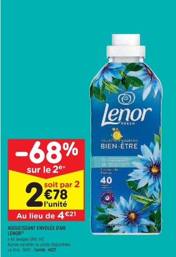 Lenor - Adoucissant Envolée D'Air offre à 4,21€ sur Leader Price