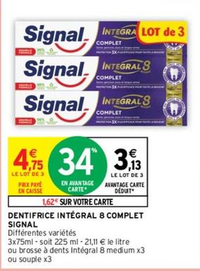 Dentifrice offre sur Intermarché Express