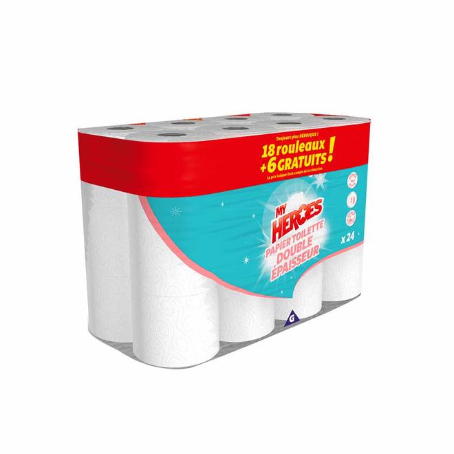 Papier toilette double épaisseur x 24 offre à 6,99€ sur Gifi