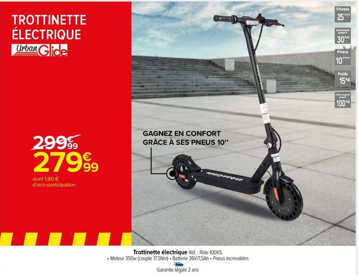 Urban Glide - Trottinette Électrique offre à 279,99€ sur Carrefour Market