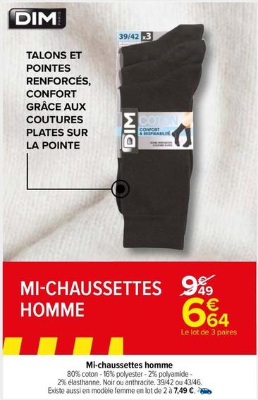 Dim - Mi Chaussettes Homme offre à 6,64€ sur Carrefour Market