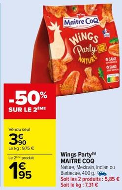 Maître Coq - Wings Party  offre à 3,9€ sur Carrefour Market