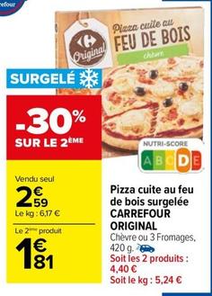 Carrefour - Pizza Cuite Au Feu De Bois Surgelee offre à 2,59€ sur Carrefour Market