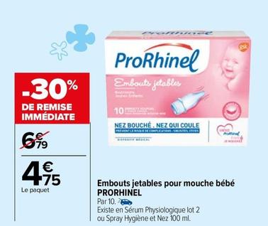 Prorhinel - Embouts Jetables Pour Mouche Bébé offre à 4,75€ sur Carrefour Market