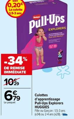 Huggies - Culottes D'apprentissage Pull-ups Explorers offre à 6,79€ sur Carrefour Market
