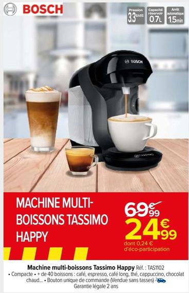 Machine Multi-Boissons Tassimo  offre à 24,99€ sur Carrefour Market