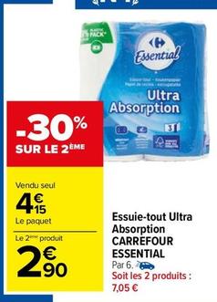 Carrefour - Essuie-tout Ultra Absorption Essential offre à 4,15€ sur Carrefour Market